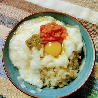 柚子胡椒♡辛子明太子入り麦とろご飯